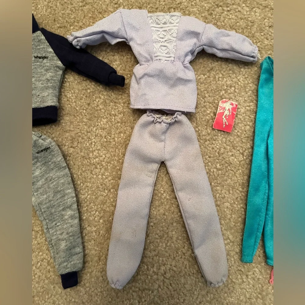 Vintage Barbie Wrangler Tracksuit Sweatsuit, Purple Lounge Outfit, and Leotard